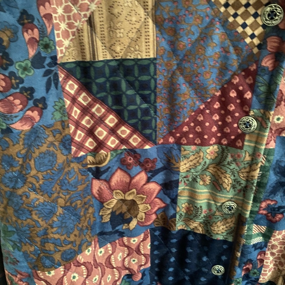 Graff Multicolor Quilted Patchwork Jacket Grannyc… - image 5